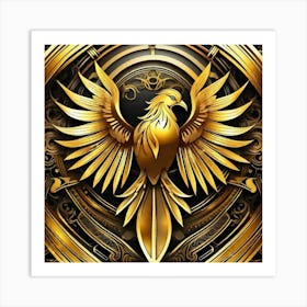 Golden Phoenix 5 Art Print