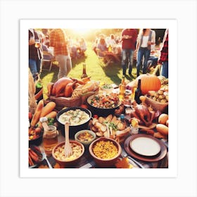 Thanksgiving Table 3 Art Print