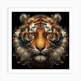 Tiger Head 1 Art Print