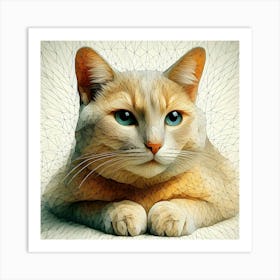 Cat With Blue Eyes 8 Art Print