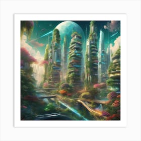 A.I. Blends with nature 4 Art Print