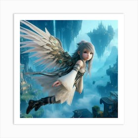 Angel In The Sky 2 Art Print