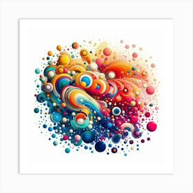 Abstract colorful spots 7 Art Print