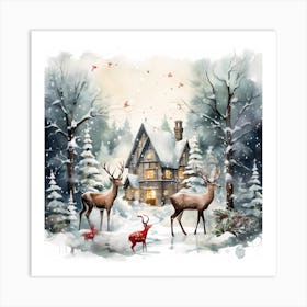 Snowy Surprises Soiree Art Print