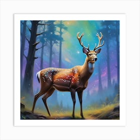 Deer In The Forest 2 Art Print