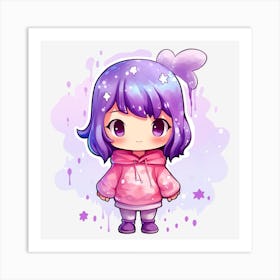 Kawaii Girl Art Print