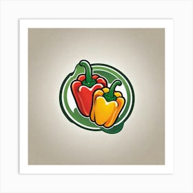 Two Peppers In A Circle 1 Art Print