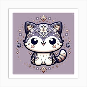 Creative Feline Cat Artwork 65 Art Print