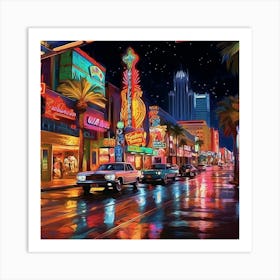 Las Vegas At Night 1 Art Print