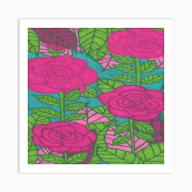 Pink Roses Art Print