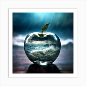 Apple In The Water Art Print