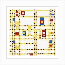 Broadway Boogie Woogie, Cubism Art, Piet Mondrian Art Print