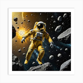 Voyage to Infinity: An Astronaut Among Celestial Wonders Art Print