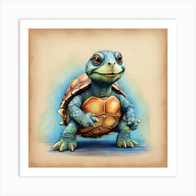 Little Turtle Art Print