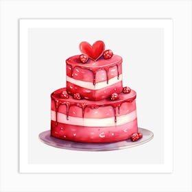 Valentine'S Day Cake 15 Art Print