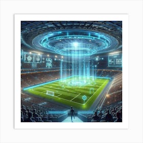 Futuristic Soccer Stadium Art Print