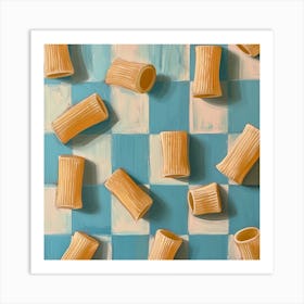 Rigatoni Pasta Checkerboard 3 Art Print