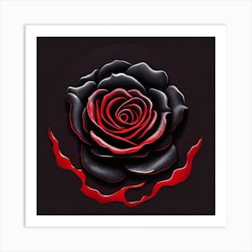 Black Rose 1 Art Print