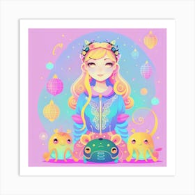 Kawaii Girl Art Print