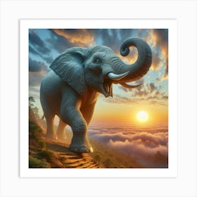 Elephant In The Sky Art Print