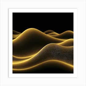 Golden Wave - Wave Stock Videos & Royalty-Free Footage Art Print