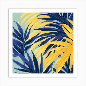 Tropical Leaf pattern art, 127 Art Print