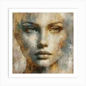 Faded Portrait Of A Woman Art Print