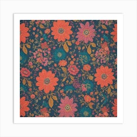 Flower Pattern 22 Art Print