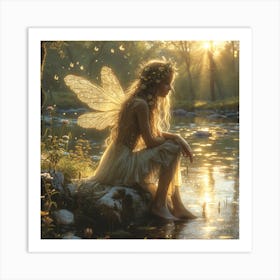 Fairy In The Water Art Print