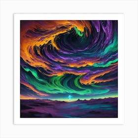 Aurora Oil Painting Art Print