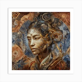 Intricate reflections mapping the spiritual self Art Print