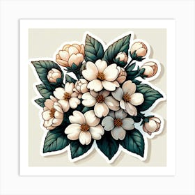 White flowers 2 Art Print