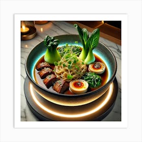 A Gourmet Dish Titled Gravitational Ramen, Featu Art Print