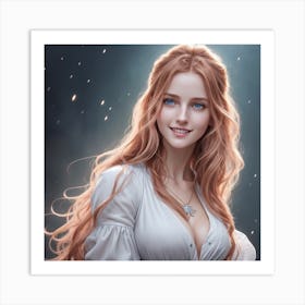 Beautiful Girl for Wall Scenery Art Print