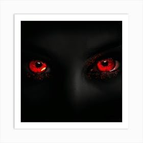 Creatai 24830 Two Vibrant Red Female Devil Eyes Staring Direc A251f18e 2dbc 43e9 A299 2b87d7762ef7 0 Art Print