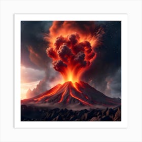 Eruption of A Volcano Art Print