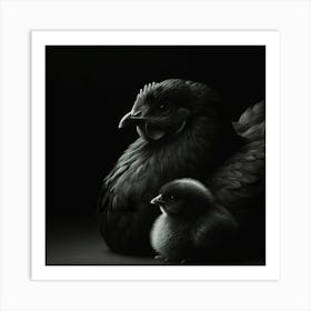 Hen And Chick Art Print