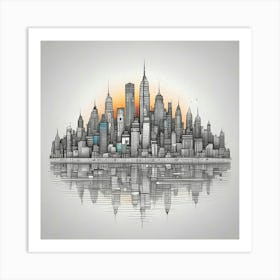 New York City Skyline 106 Art Print