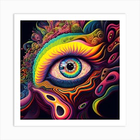 Psychedelic Eye Art Print