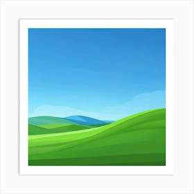 Green Landscape Art Print