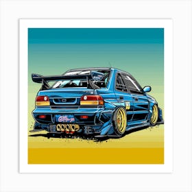 Nissan Rally Car Art Print