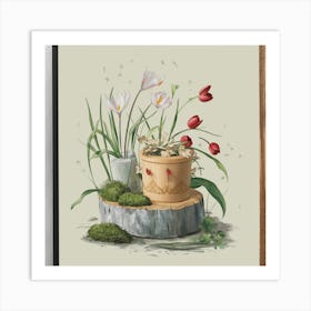 Tulips In A Pot 3 Art Print