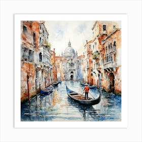 Gondola In Venice Art Print