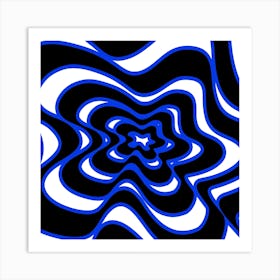 Blue And White Swirls 1 Art Print