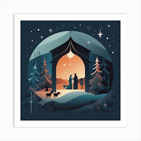 Nativity Scene Christmas 4 Art Print