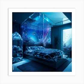 Underwater Bedroom Crystal Art Print