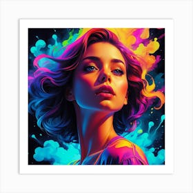 Colorful Girl Art Print