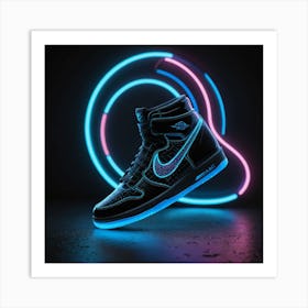 Air Jordan 1 Retro High Neon Art Print