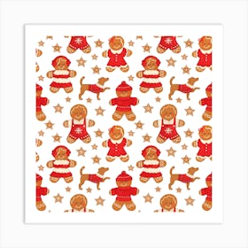 Gingerbread Family Art Print