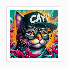 Cat In A Hat 2 Art Print